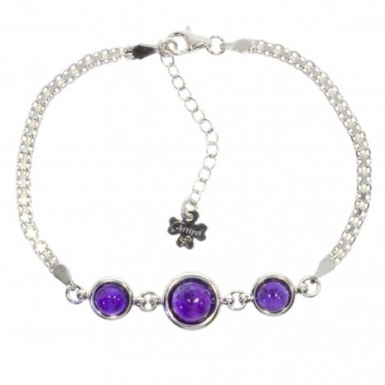 Sterling Silver Amethyst Bracelet B-56-01 Sterling Silver Amethyst Bracelet B-56-01