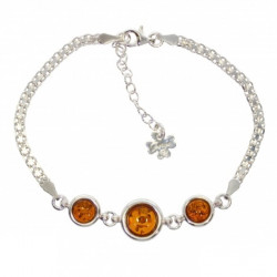 bracelet ambre argent B-56-01