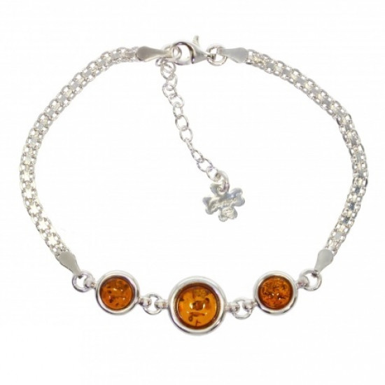 bracelet ambre argent B-56-01