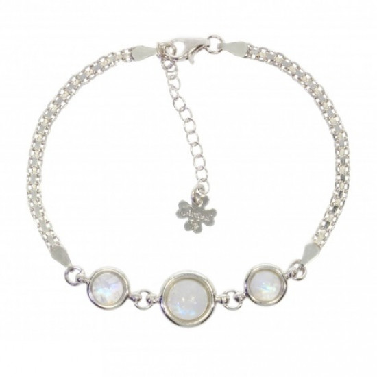 Sterling Silver Moonstone Bracelet B-56-01
