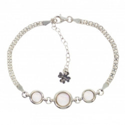 Sterling Silver Rose Quartz Bracelet B-56-01