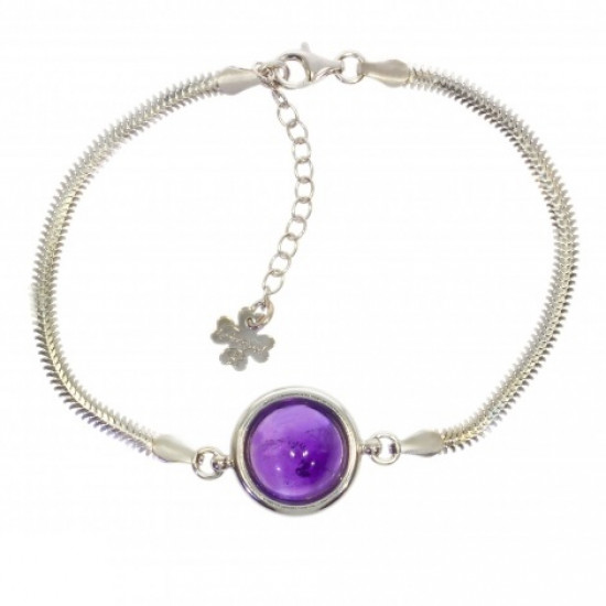 Sterling Silver Amethyst Bracelet B-64-01 Sterling Silver Amethyst Bracelet B-64-01