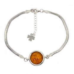 bracelet ambre argent B-64-01