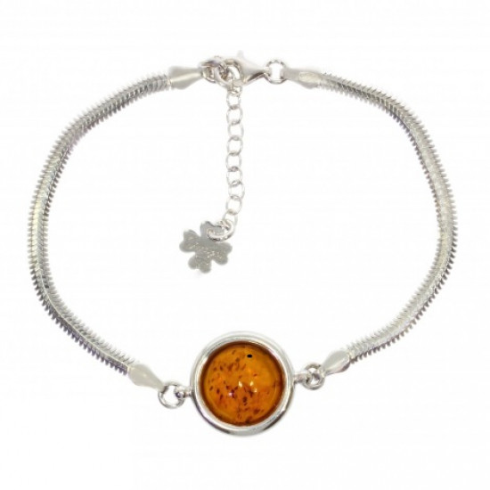bracelet ambre argent B-64-01