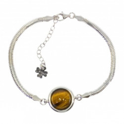 bracelet oeil de tigre argent B-64-01