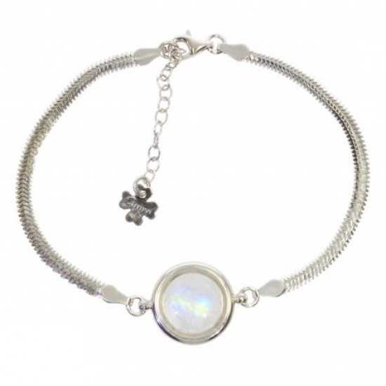 Sterling Silver Moonstone Bracelet B-64-01 Sterling Silver Moonstone Bracelet B-64-01