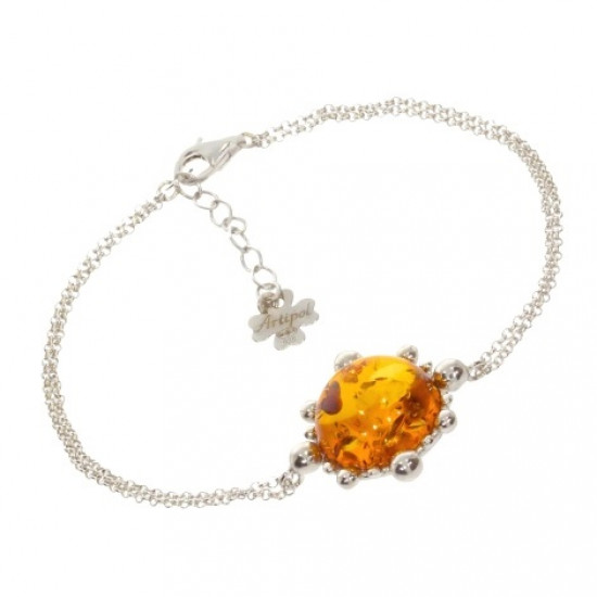 bracelet ambre argent B-74-01