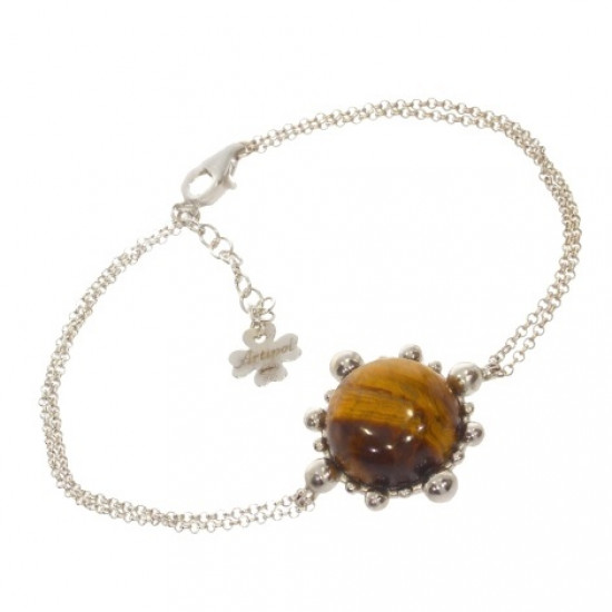 Sterling Silver Tiger's Eye Bracelet B-74-01 Sterling Silver Tiger's Eye Bracelet B-74-01