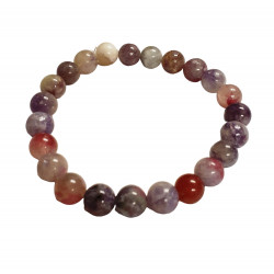 Lepidolite and quartz Bracelet 8mm
