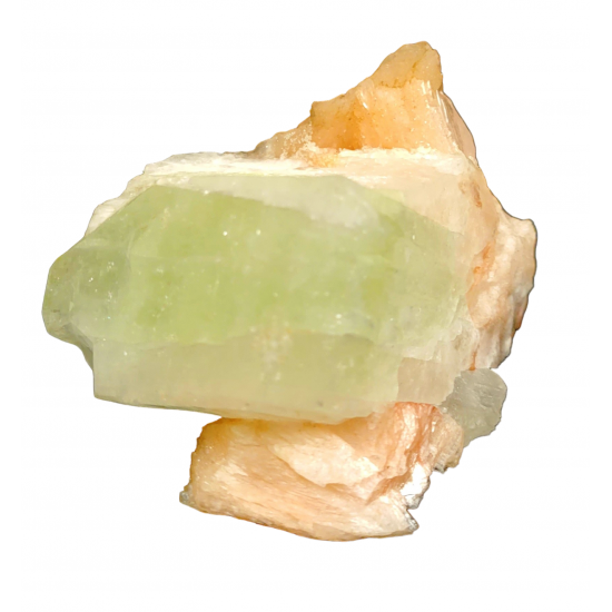 green apophyllite and stilbite