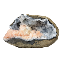 calcite - stilbite - chalcedony