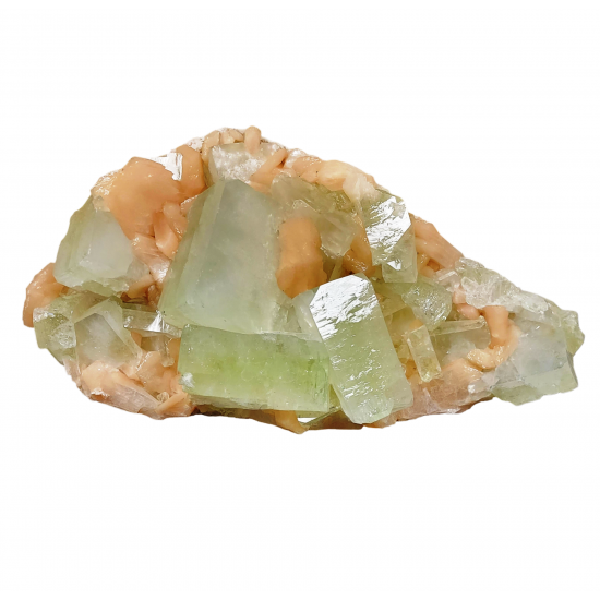 green apophyllite and stilbite