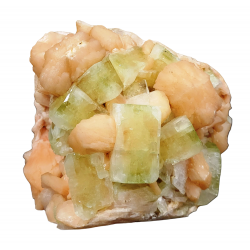 green apophyllite and stilbite