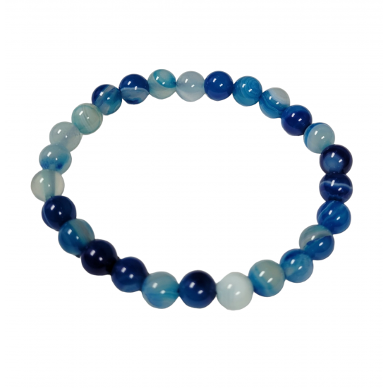 bracelet agate bleu 6mm taille enfant