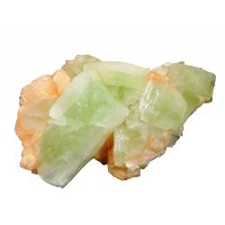 green apophyllite and stilbite