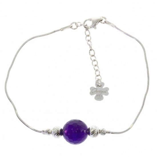 Sterling Silver Amethyst Bracelet B-30-01 Sterling Silver Amethyst Bracelet B-30-01