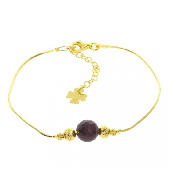 Vermeil Garnet Bracelet B-30-01  