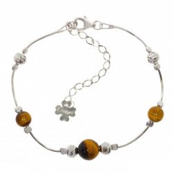 bracelet oeil de tigre argent