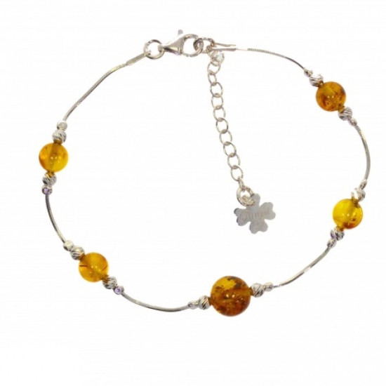 bracelet Ambre argent 