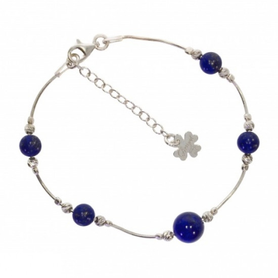 Sterling Silver Lapis lazuli Bracelet B-36-01