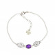 Sterling Silver Amethyst Bracelet B-48-01 Sterling Silver Amethyst Bracelet B-48-01