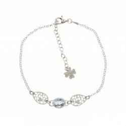 bracelet aigue marine argent