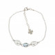 bracelet aigue marine argent