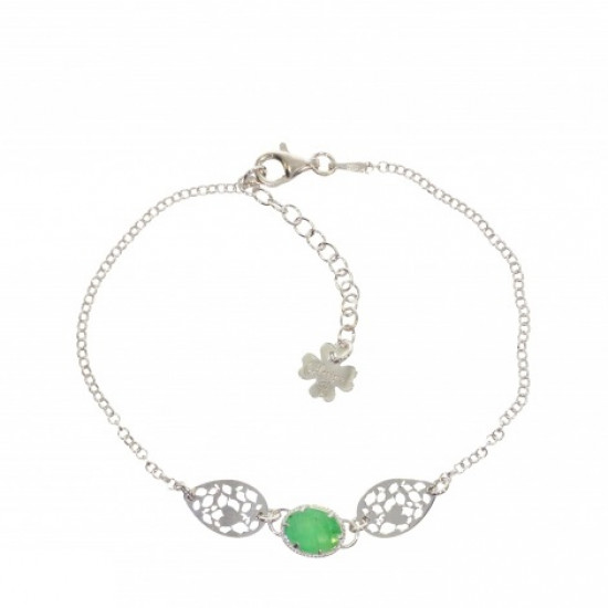 Sterling Silver Emerald Bracelet B-48-01