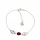 Sterling Silver Garnet Bracelet B-48-01 Sterling Silver Garnet Bracelet B-48-01