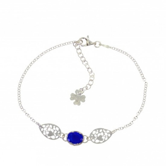 Sterling Silver Lapis lazuli Bracelet B-48-01