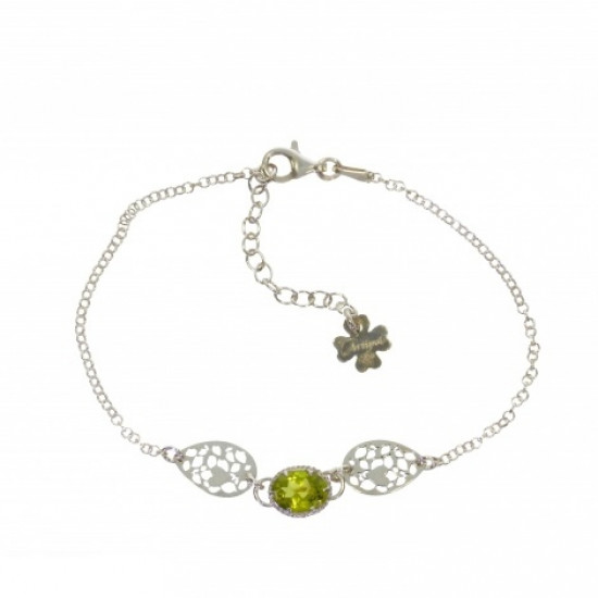 bracelet peridot argent