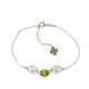 bracelet peridot argent