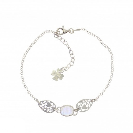Sterling Silver Moonstone Bracelet B-48-01