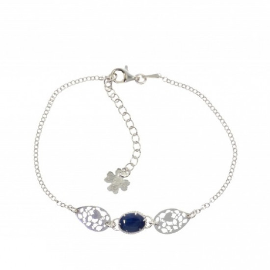Sterling Silver Sapphire Bracelet B-48-01 Sterling Silver Sapphire Bracelet B-48-01
