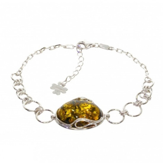 bracelet Ambre argent B-78-02 