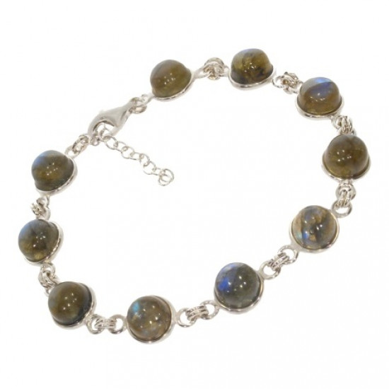Sterling Silver Labradorite Bracelet B-86-03 Sterling Silver Labradorite Bracelet B-86-03