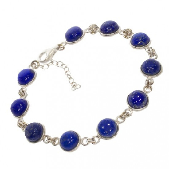 Sterling Silver Lapis lazuli Bracelet B-86-03