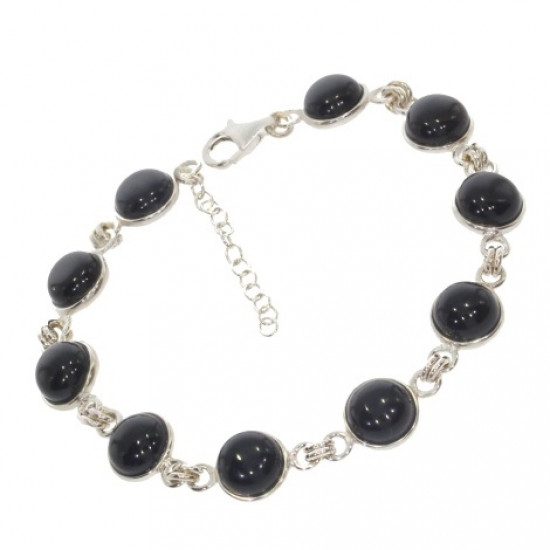Sterling Silver Black onyx Bracelet B-86-03 Sterling Silver Black onyx Bracelet B-86-03
