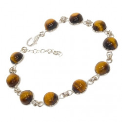 bracelet Oeil de tigre argent B-86-03
