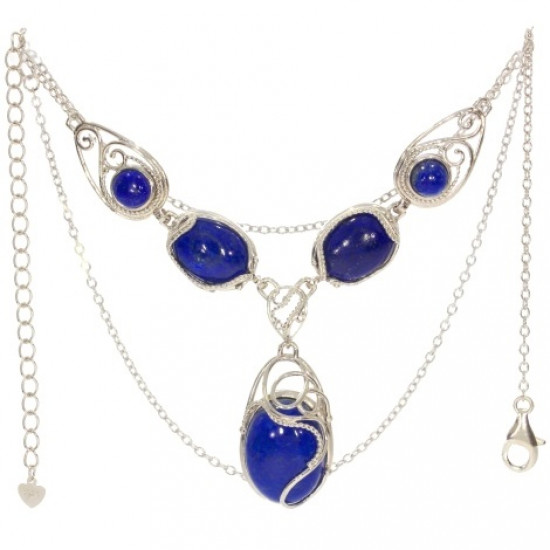 Sterling Silver Lapis lazuli Necklace Sterling Silver Lapis lazuli Necklace
