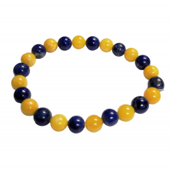 Lapis Lazuli and honey jade Bracelet 8mm