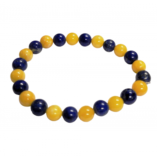 Lapis Lazuli and honey jade Bracelet 8mm Lapis Lazuli and honey jade Bracelet 8mm