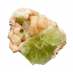 apophyllite verte et stilbite