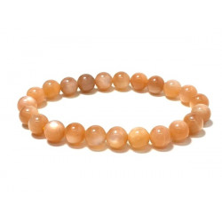 bracelet pierre de lune peche 8mm