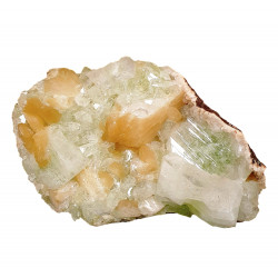 apophyllite verte et stilbite