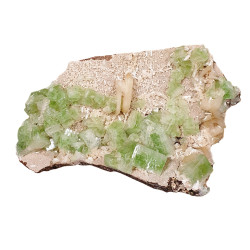 green apophyllite and stilbite