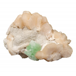 green apophyllite and stilbite