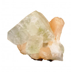 apophyllite verte sur stilbite et morderite