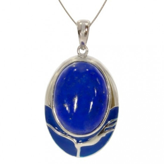 Sterling Silver Lapis lazuli Pendant P50-06