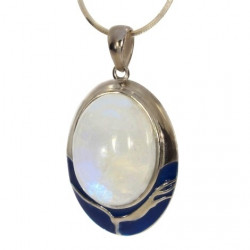 Sterling Silver Moonstone Pendant P50-06